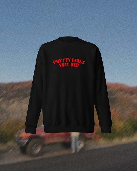 Pretty Girls Vote Red Black Pullover