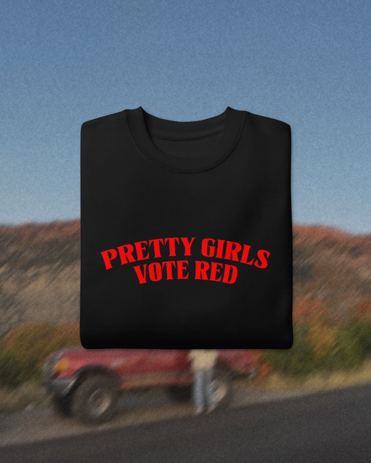 Pretty Girls Vote Red Black Pullover