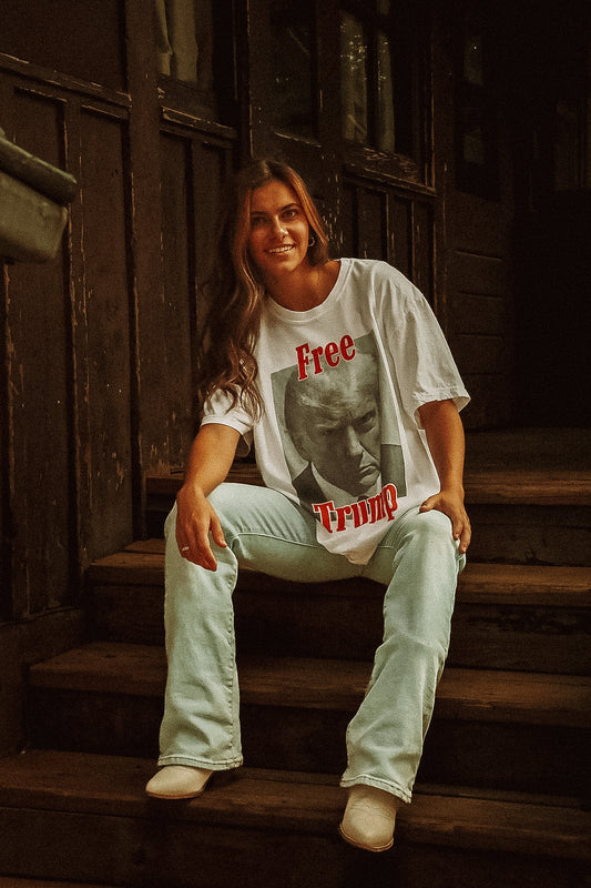 "Free Trump" Mugshot Tee