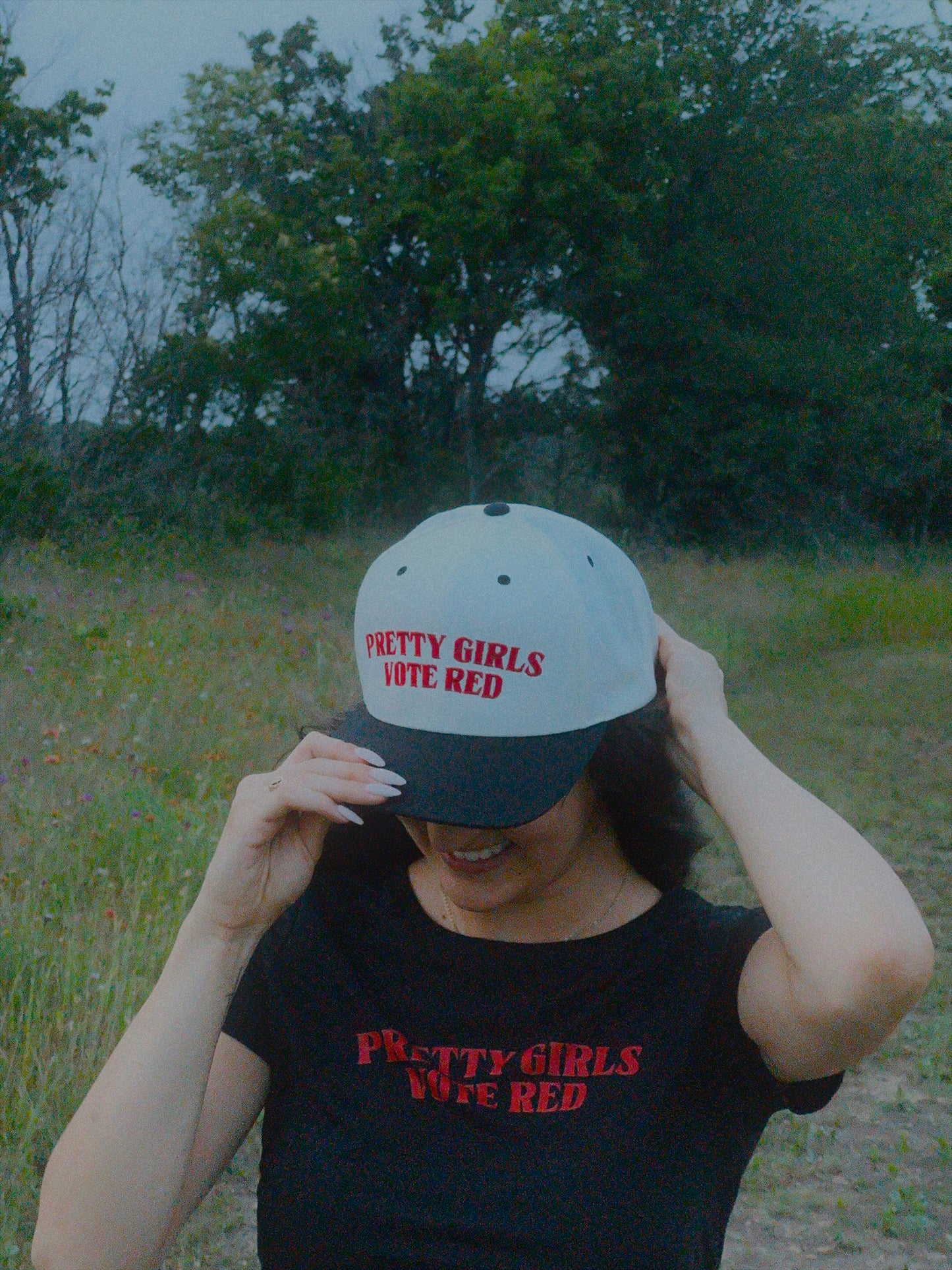 Pretty Girls Vote Red Black Crop